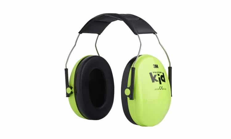 Casque Antibruit 3M Peltor Pour Enfant KIDV - Vert Fluo, Atténuation 27 DB, Réglable, Confortable - Protection Concerts, Feux D'artifice, Bricolage - 2